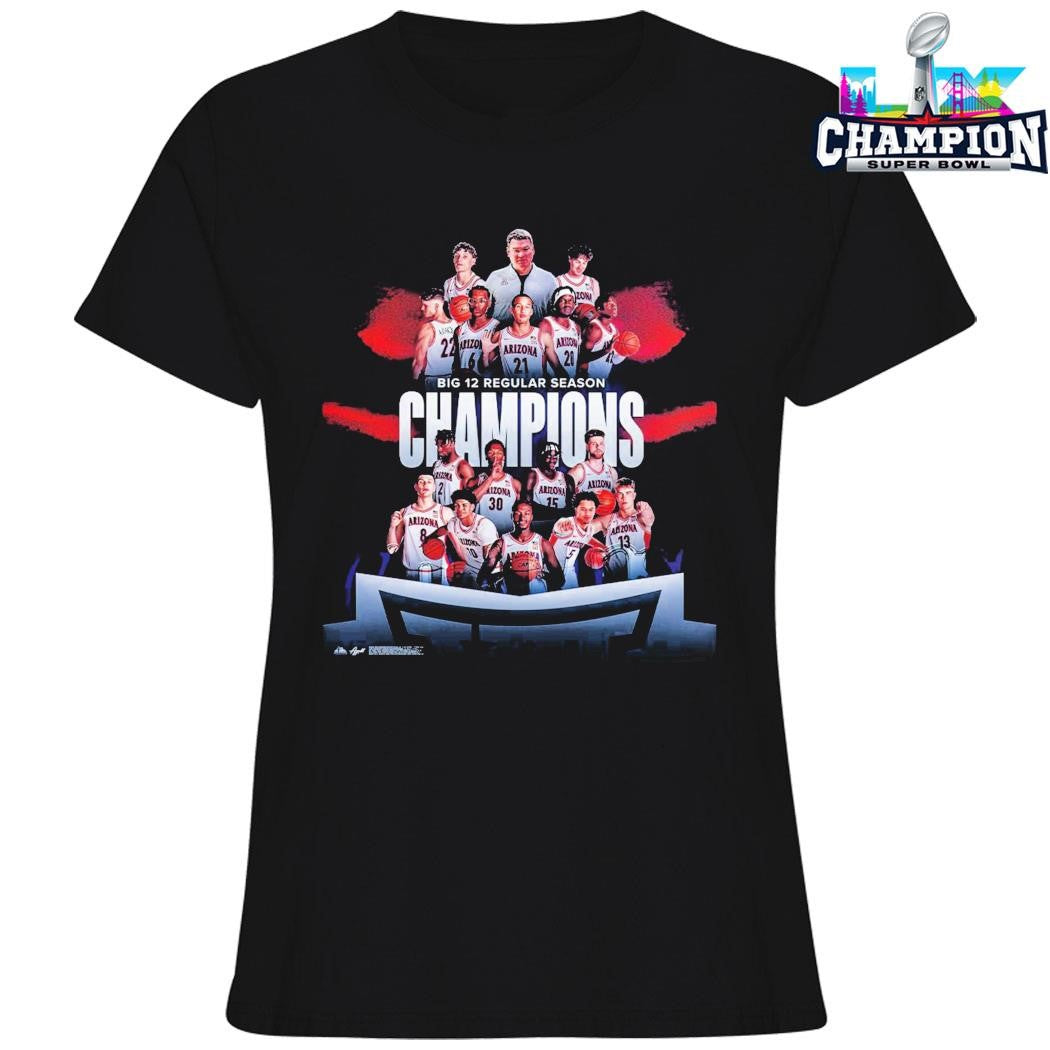 Arizona Wildcats Men’s Basketball 2026 Big 12 Conference Regular Season Champions Shirt