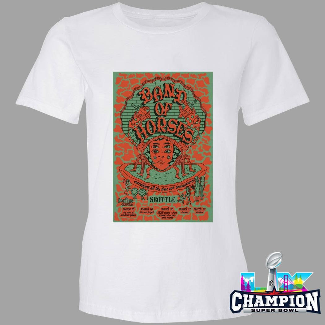 Band Of Horses Seattle WA Tour 2026 Shirt