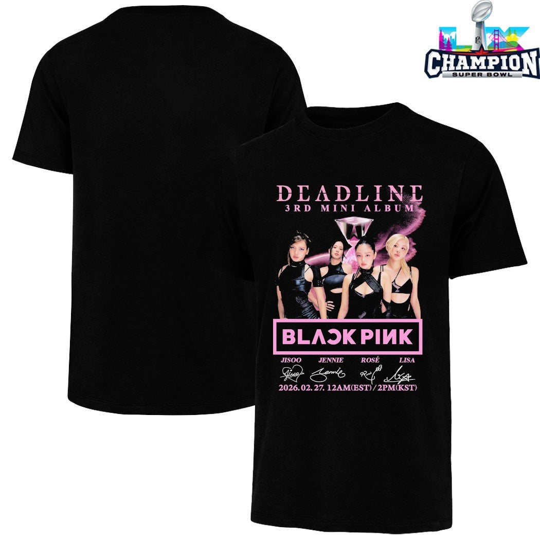 Blackpink Deadline 3rd Mini Album 2026 Signatures T-shirts