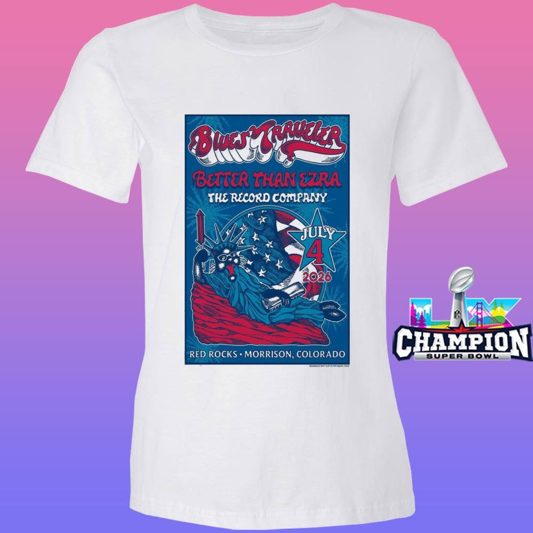 Blues Traveler Red Rocks July 4 2026 Shirt