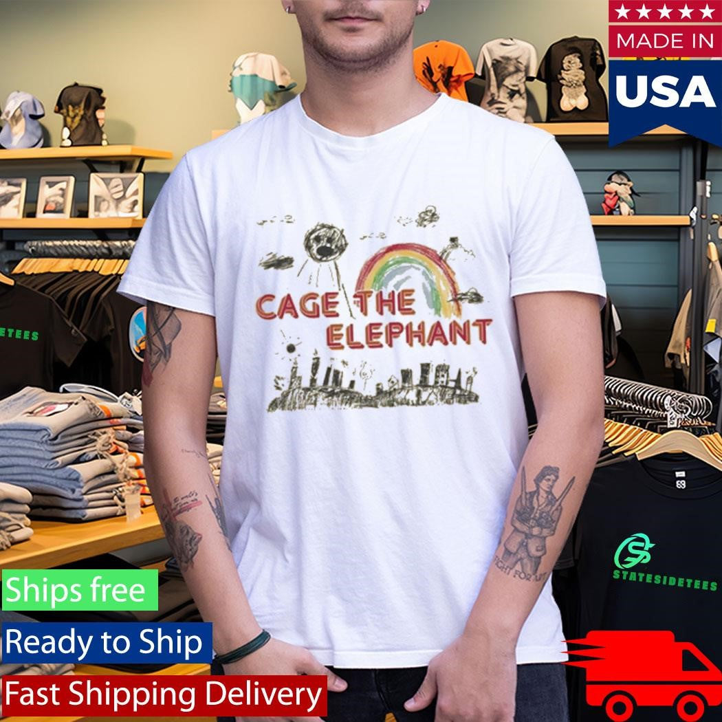 Cage The Elephant Yellow Doodle Shirt