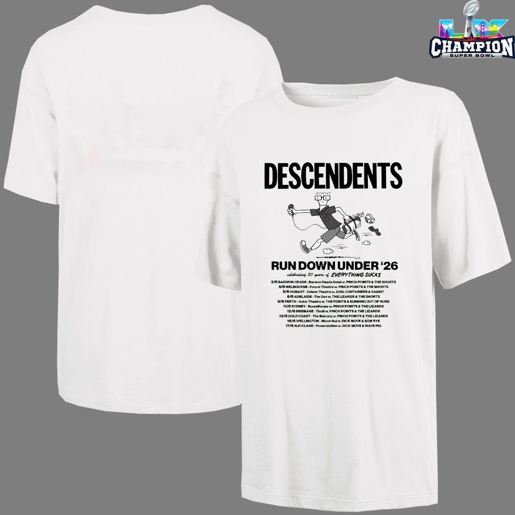 Descendents Down Under Tour 2026 Dates 30 Years Of Everything Sucks T-shirts