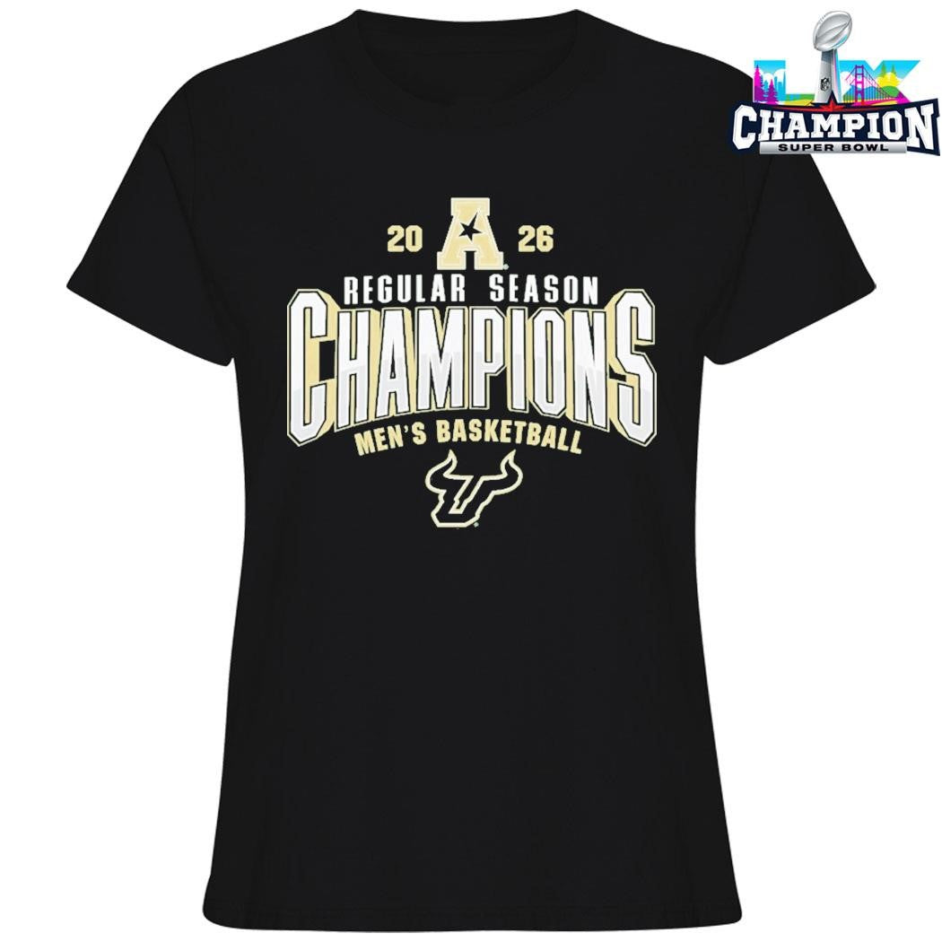 Green South Florida Bulls 2026 Aac Men’s Basketball Regular Season Champions Locker Room T-shirt