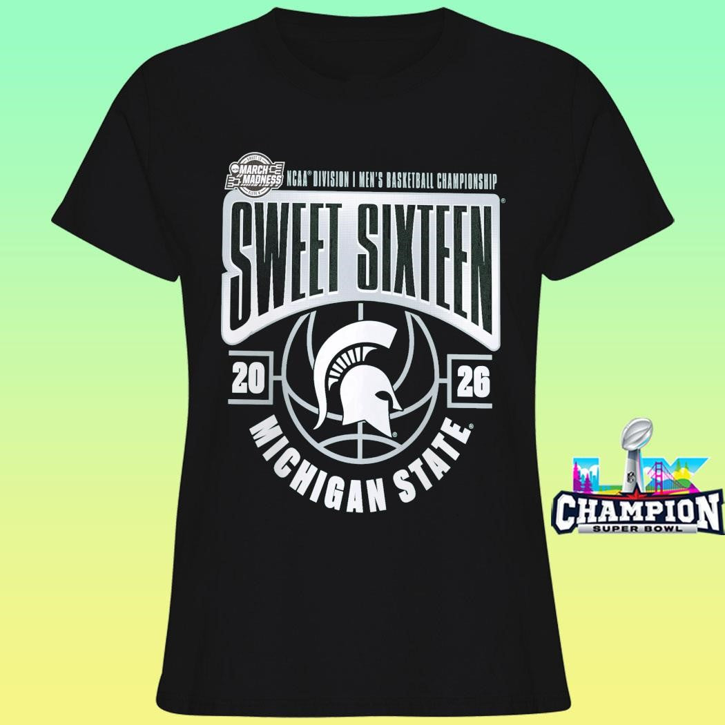 Michigan State Spartans Men’s Basketball 2026 Ncaa March Madness Sweet 16 Shirt