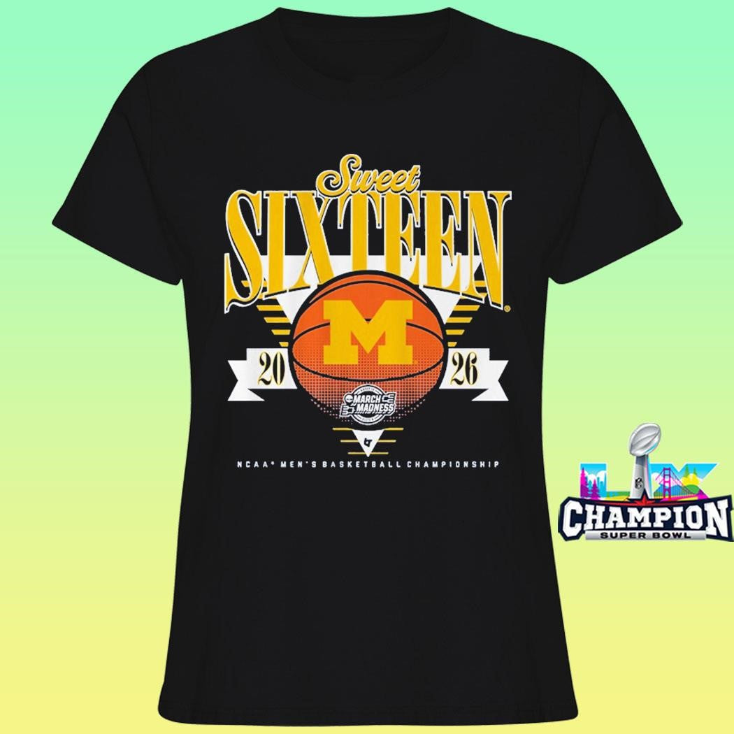 Michigan Wolverines 2026 Sweet Sixteen Ncaa Men’s Basketball Championship Shirt