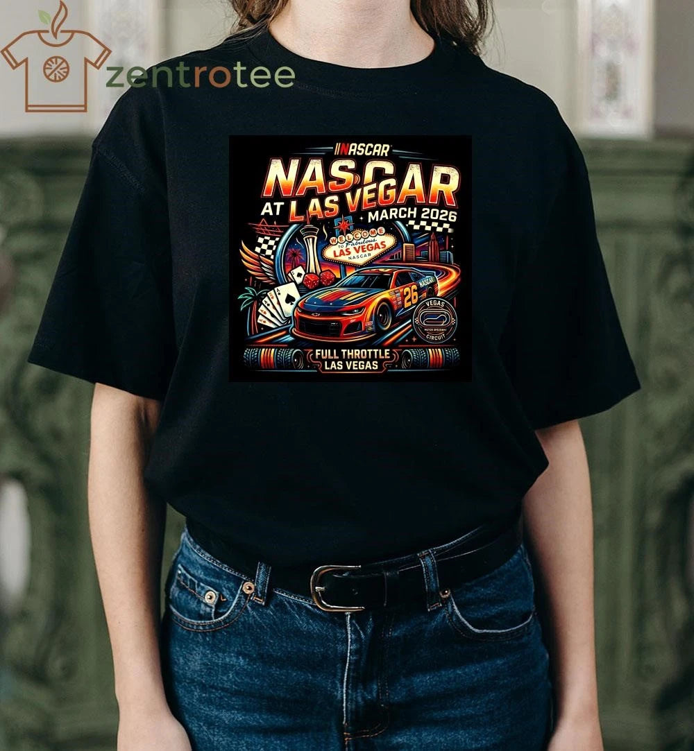 NASCAR Las Vegas March 2026 T-Shirt – Limited Edition Neon Speedway Nkctees