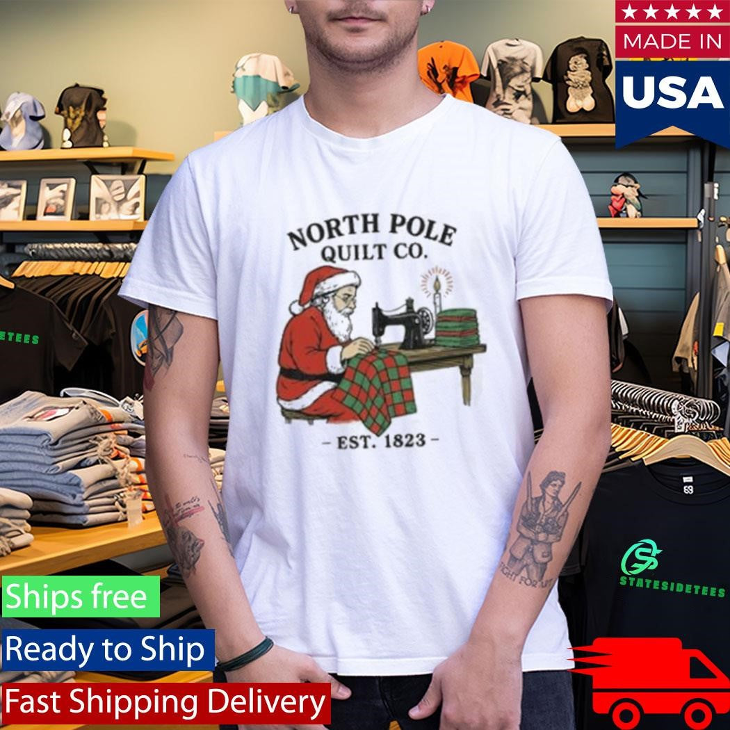 North Pole Quilt Co Santa Vintage Shirt