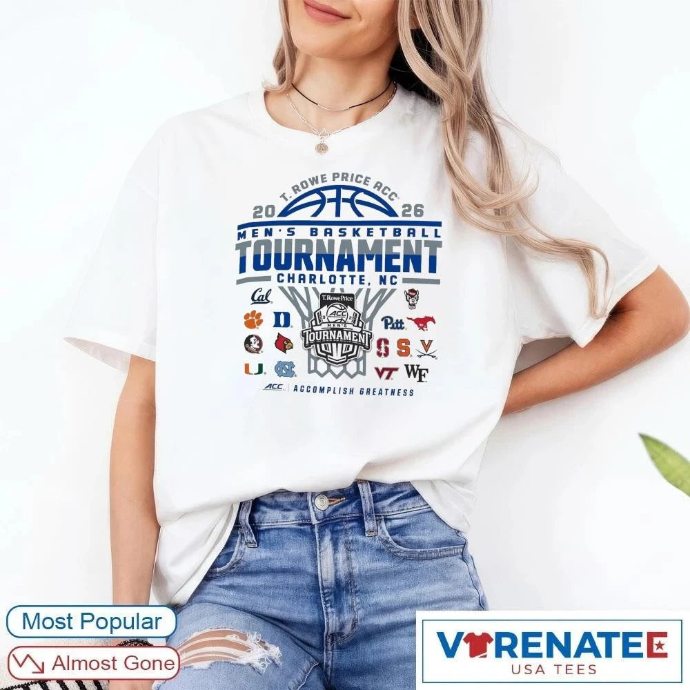 Official 2026 ACC Men’s Basketball Tournament Charlotte, North Carolina T. Rowe Price T-Shirt
