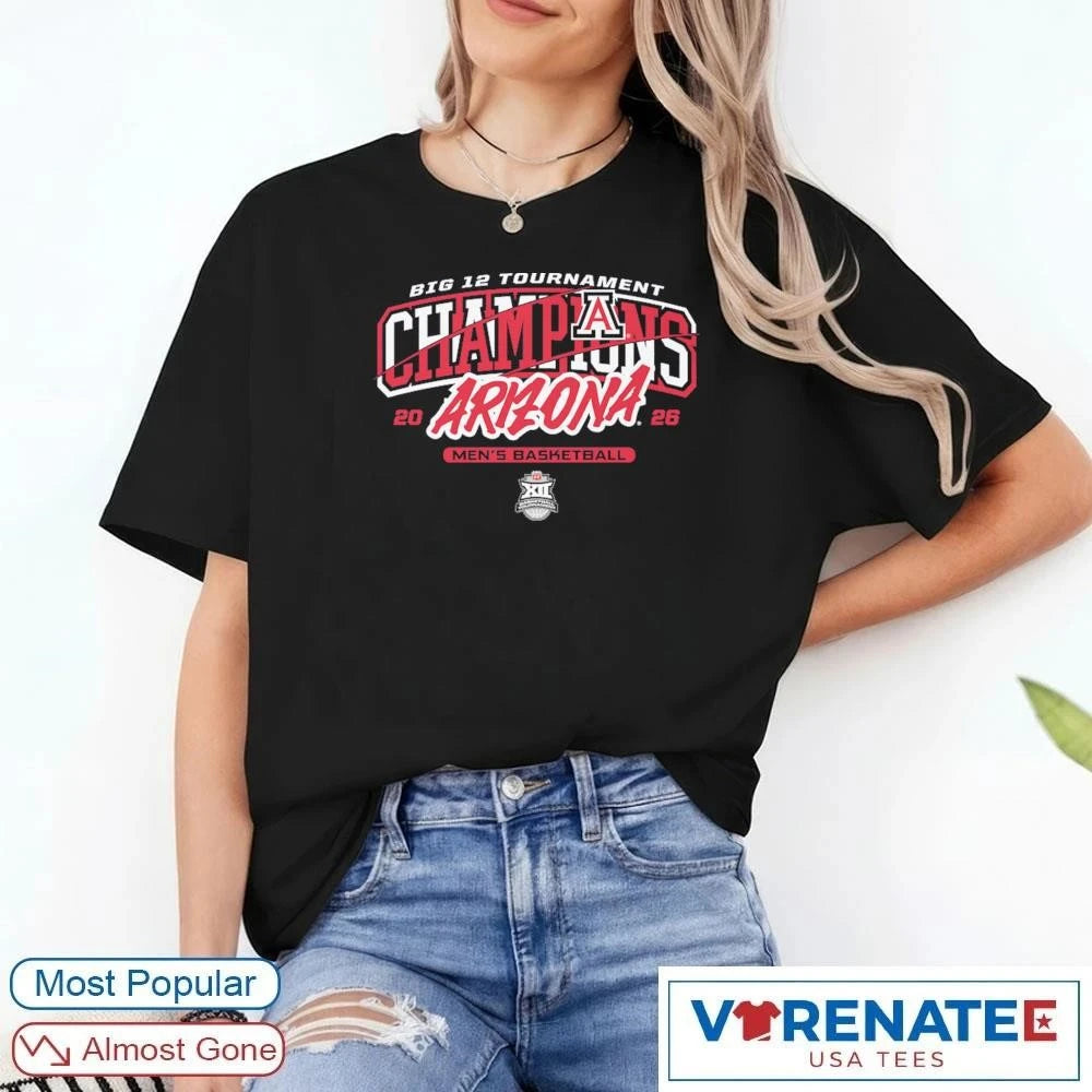 Official 2026 Big 12 Tournament Champions NIL Arizona Wildcats Men’s Basketball T-Shirt