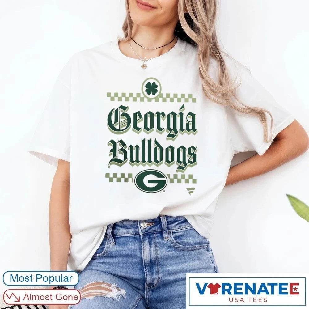 Official 2026 Georgia Bulldogs St. Patrick’s Day Lucky Logo T-Shirt