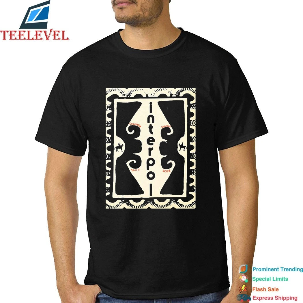 Official Interpol Coachella Night 1 On April 11 2026 Shirts