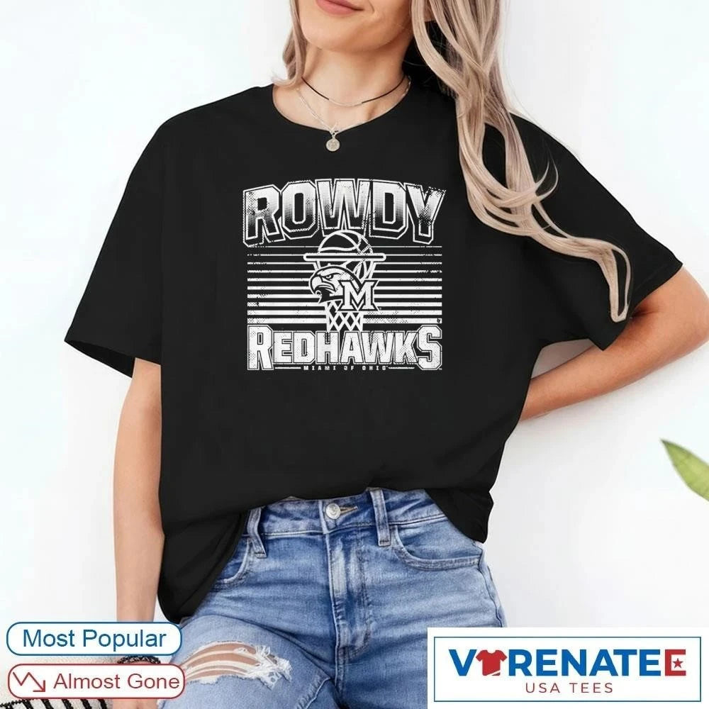 Official Miami OH Redhawks Basketball Rowdy RedHawks T-Shirt