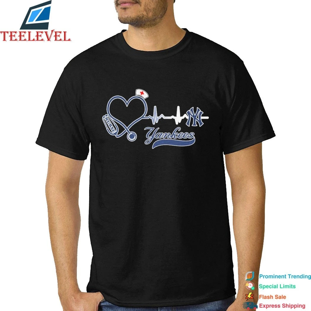 Official New York Yankees Stethoscope Nurse Heart Shirts