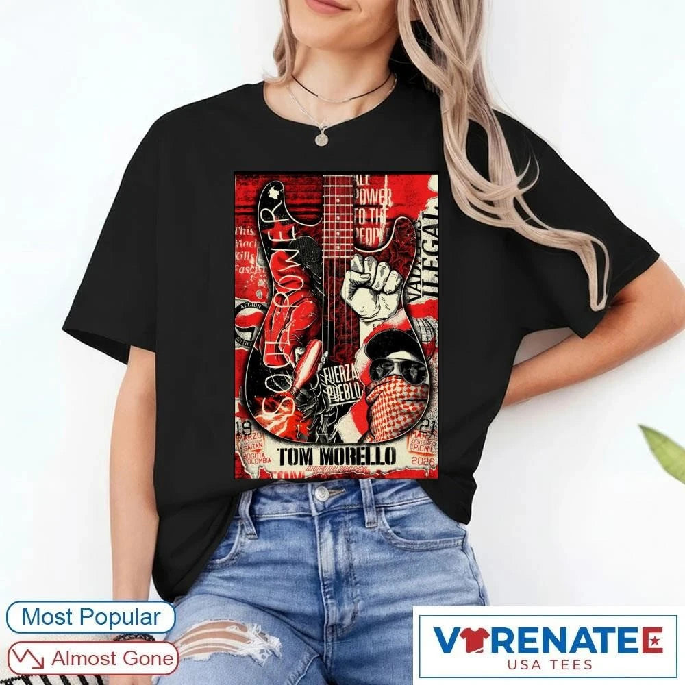 Official Tom Morello March 21 2026 Parque Simón Bolívar in Bogotá Colombia Poster T-Shirt