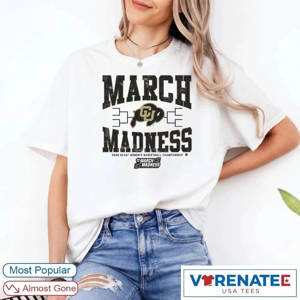 Official WBB 2026 NCAA Women’s Basketball Championship March Madness Colorado Buffaloes T-Shirt