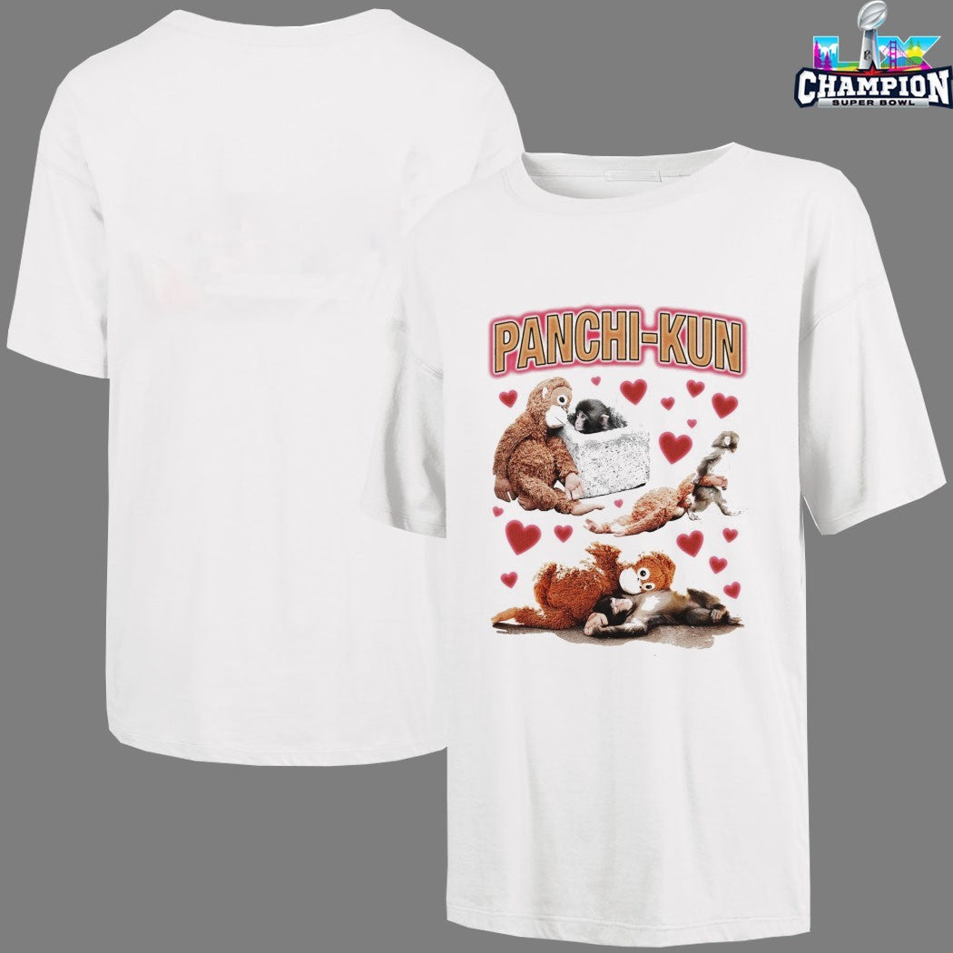 Panchi-Kun Rap Monkeys Hearts T-shirts
