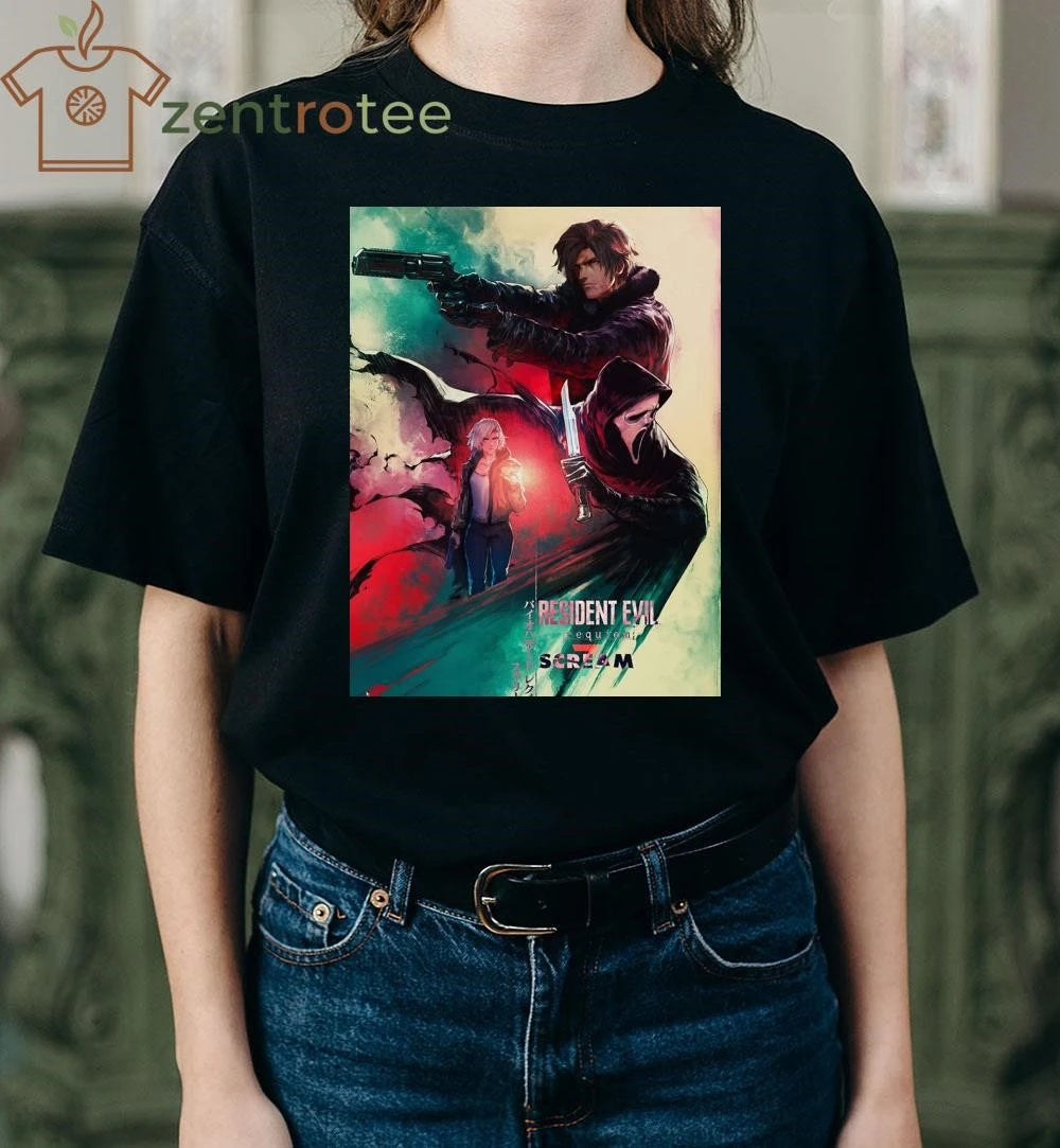 Resident Evil Requiem x SCREAM 7 Collab tee