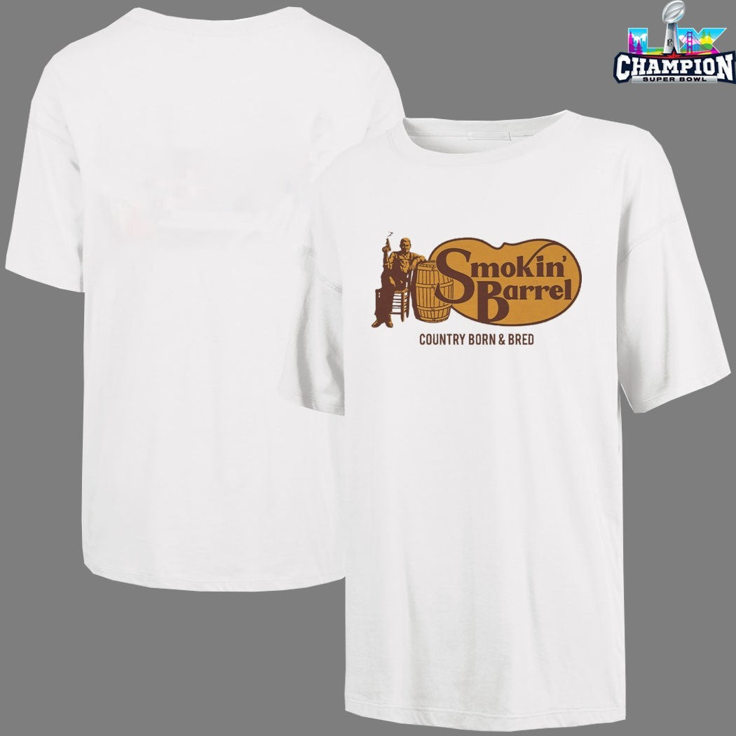 Smokin’ Barrel Country Born And Bred Cracker Barrel T-shirts