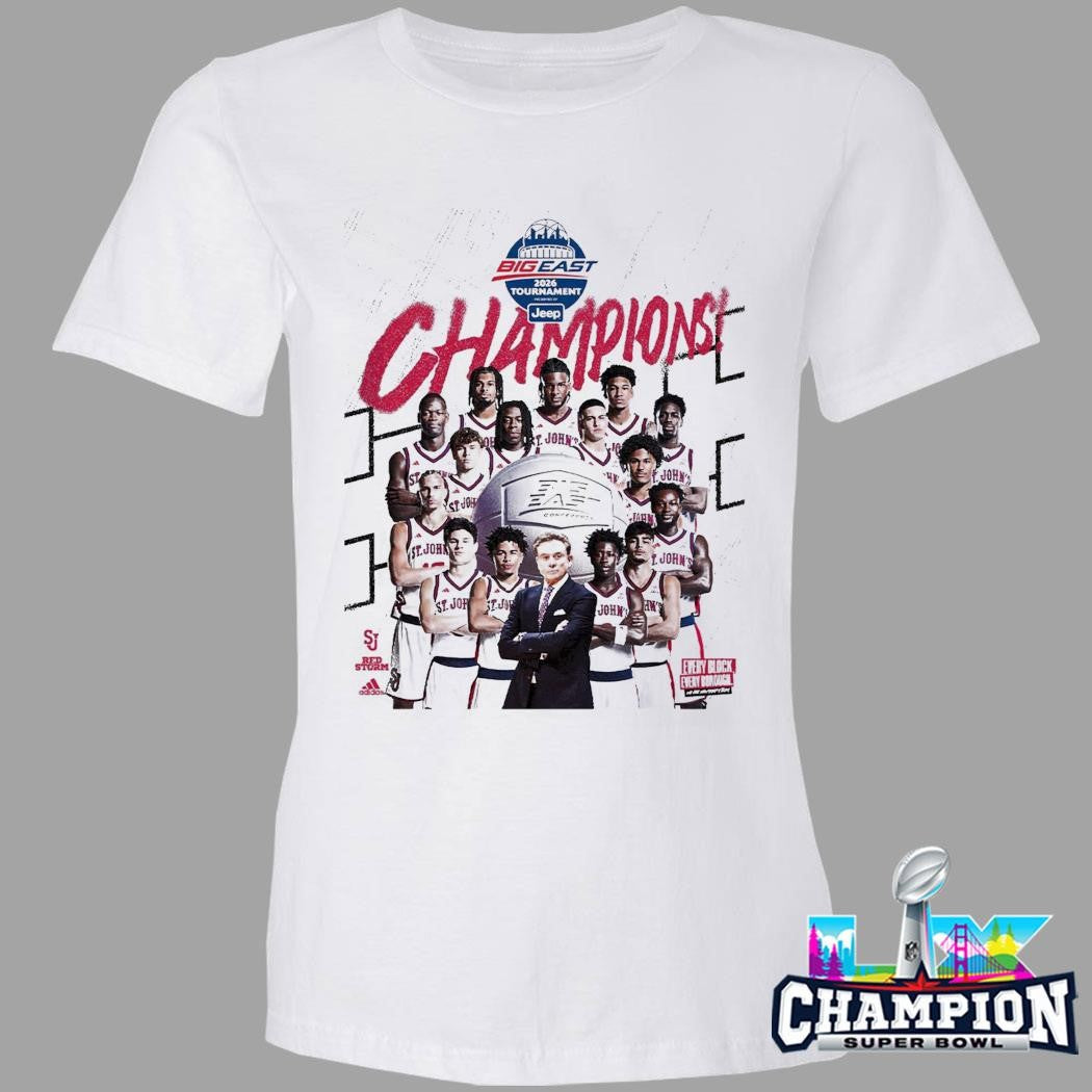 St John’s Red Storm Men’s Basketball Back To Back 2026 Big East Tournament Champions Shirt