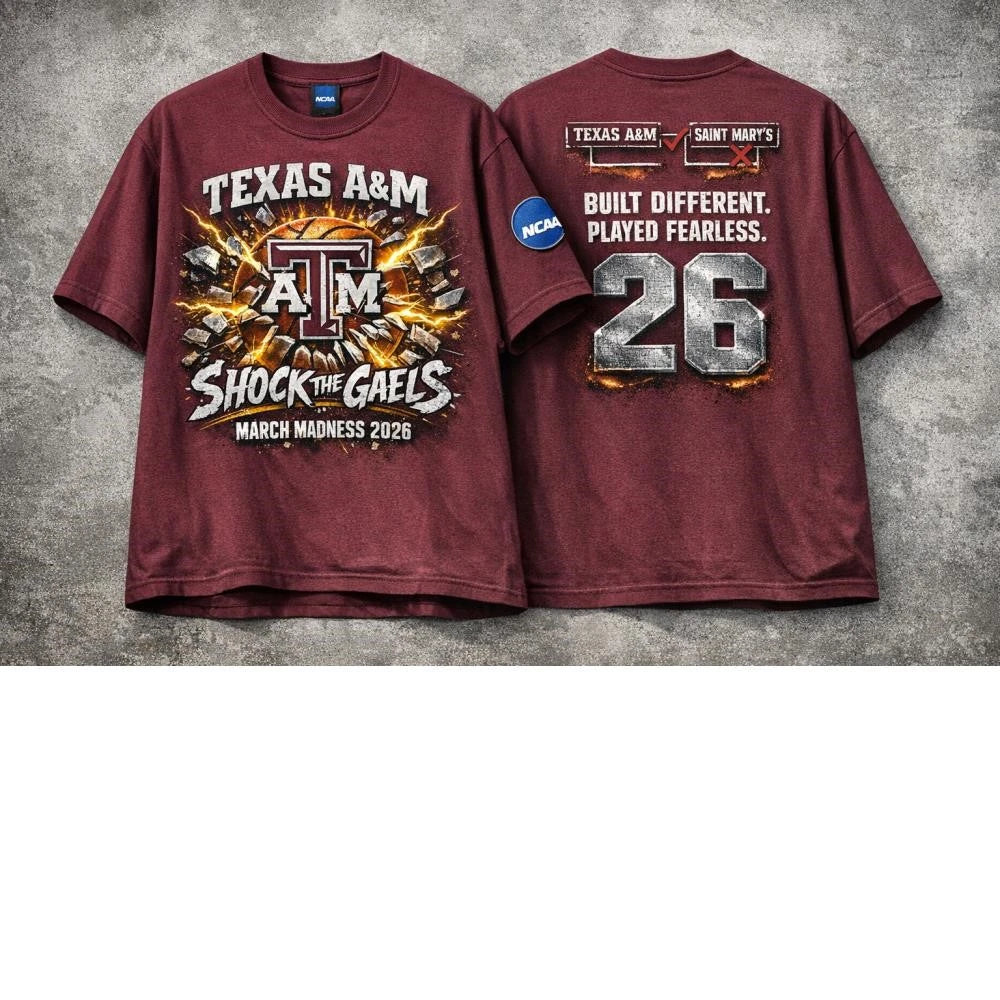 Texas A&M Aggies Shock Wave 2026 March Madness Upset T-Shirt NCAA Official Style