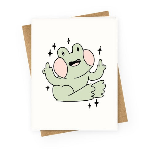 Flicky Frog Greeting Card