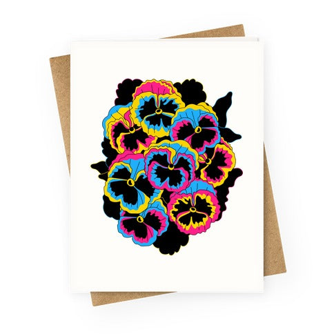 Pan-sy (Pansexual Pansies) Greeting Card