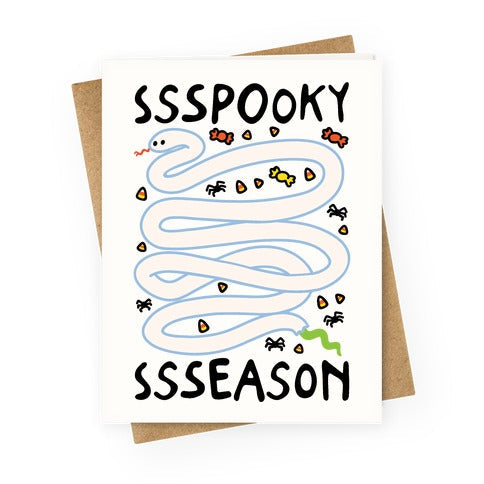 Ssspooky Ssseason Snake Greeting Card