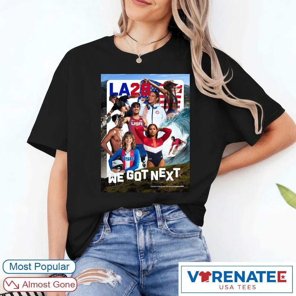 Official LA28 We Got Next Olympic & Paralympic Games Los Angeles 2026 Poster T-Shirt