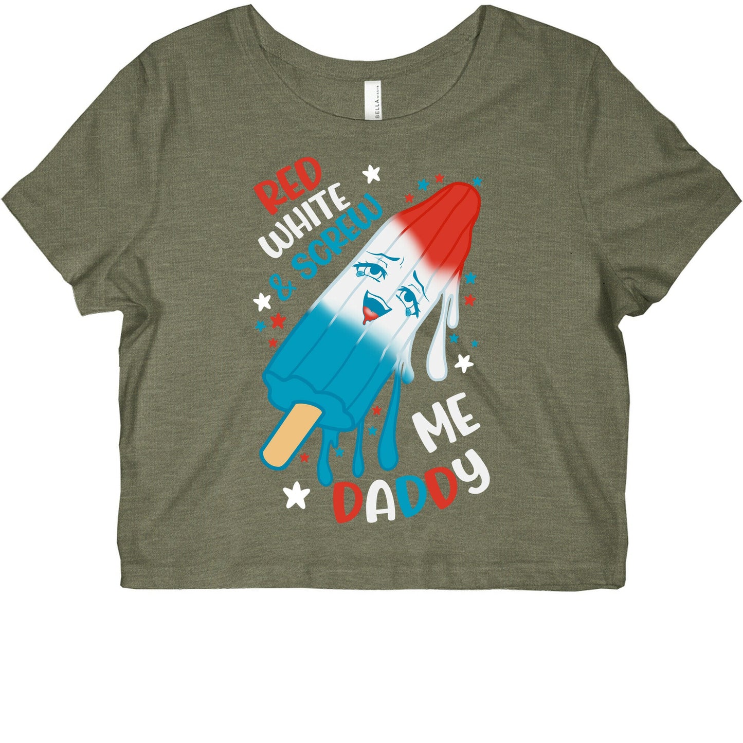 Red White And Screw Me Daddy Graphic Baby Tee