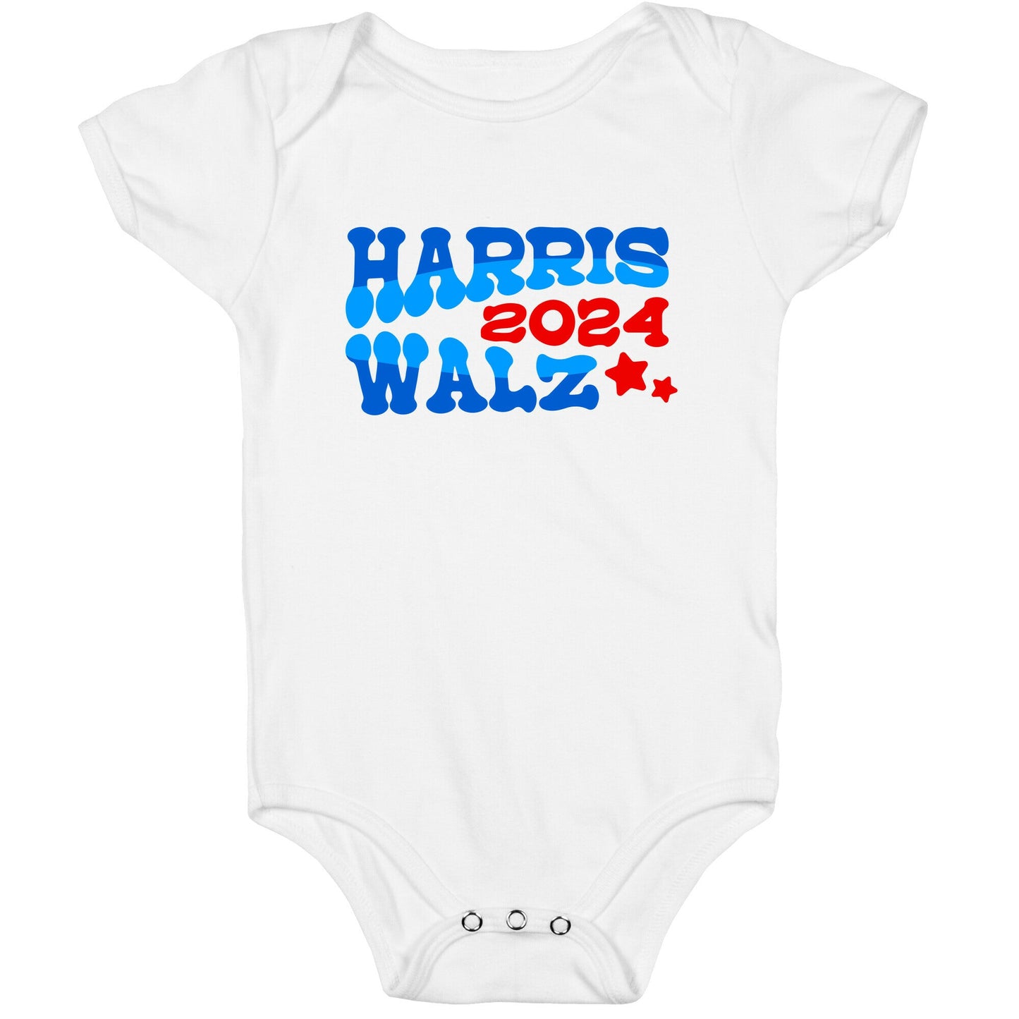 Harris Walz 2024 Retro Text Baby One-Piece