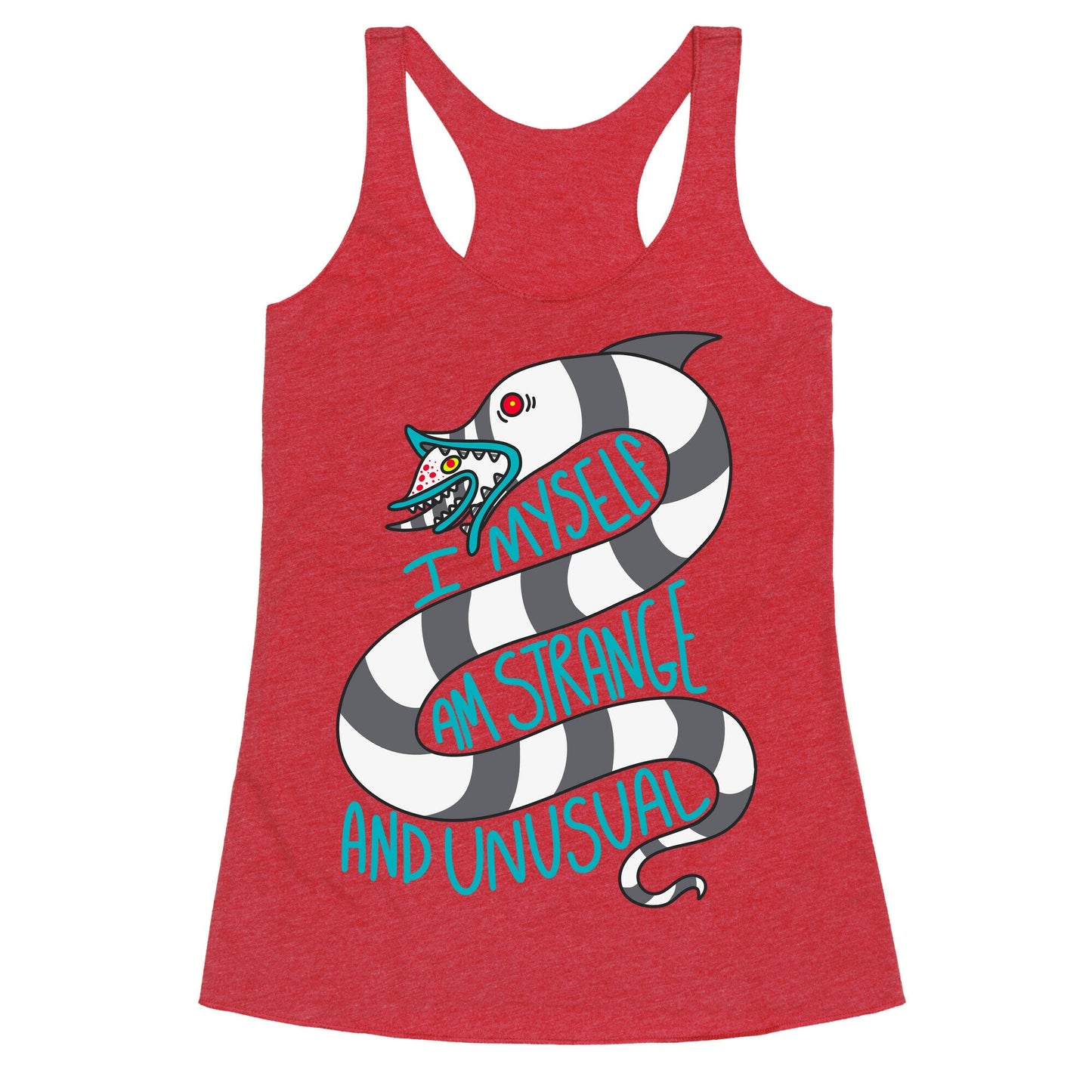I Myself Am Strange and Unusual Racerback Tank