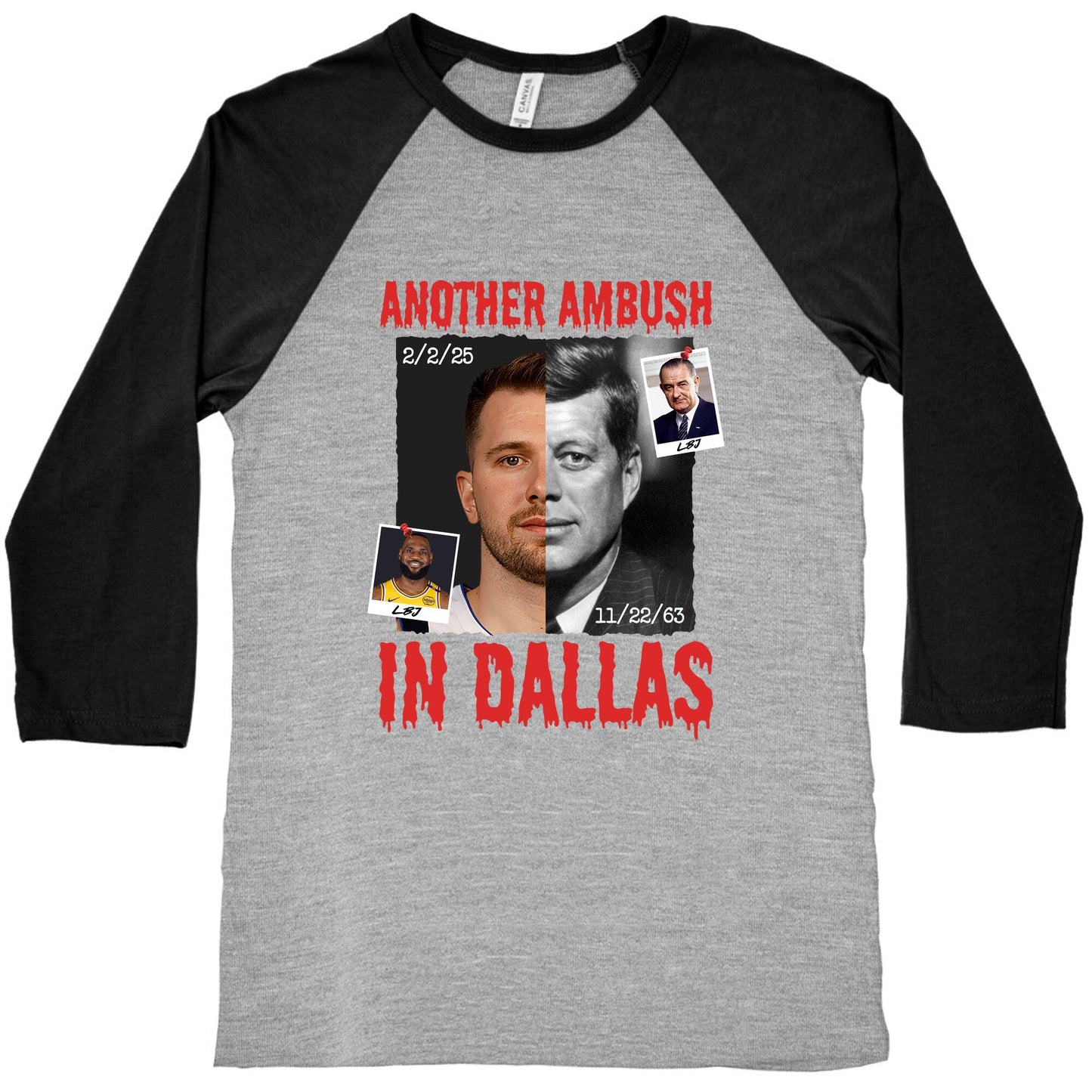 Another Ambush in Dallas Luka Lakers Baseball Tee