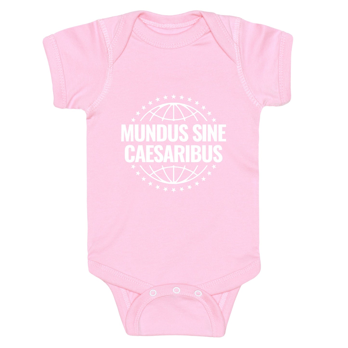 Mundus Sine Caesaribus Quote Baby One-Piece