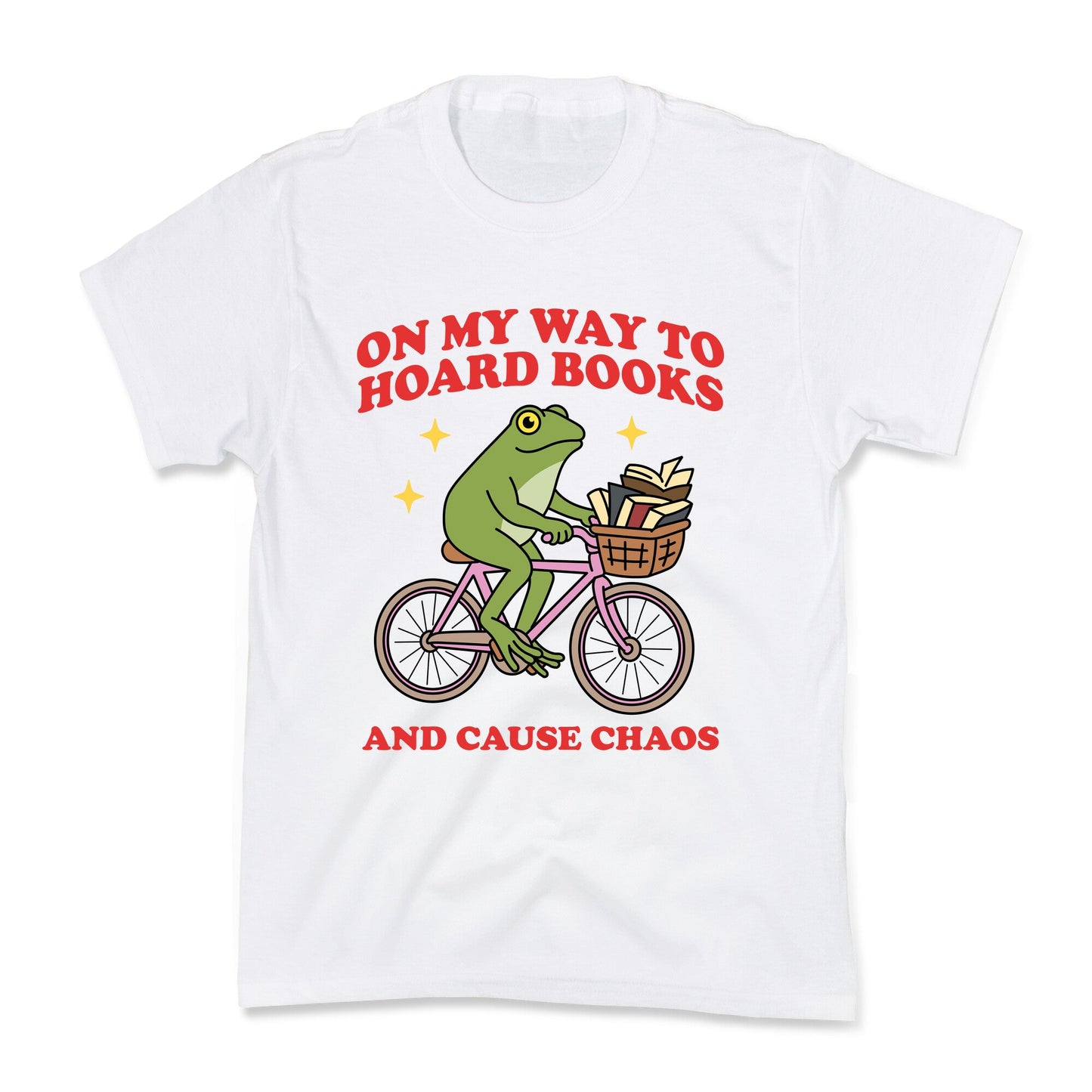 On my Way to Hoard Books and Cause Chaos Kids Tee