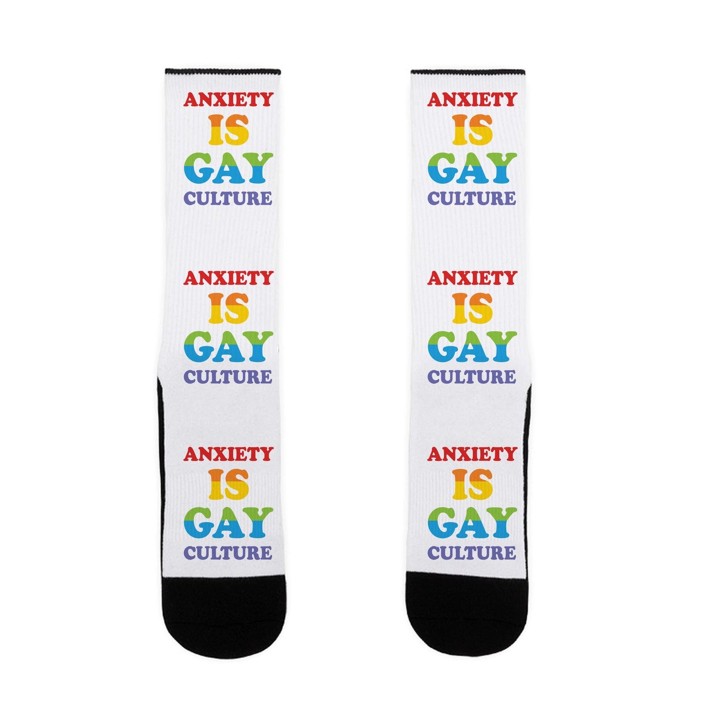 Anxiety Is Gay Culture Socks