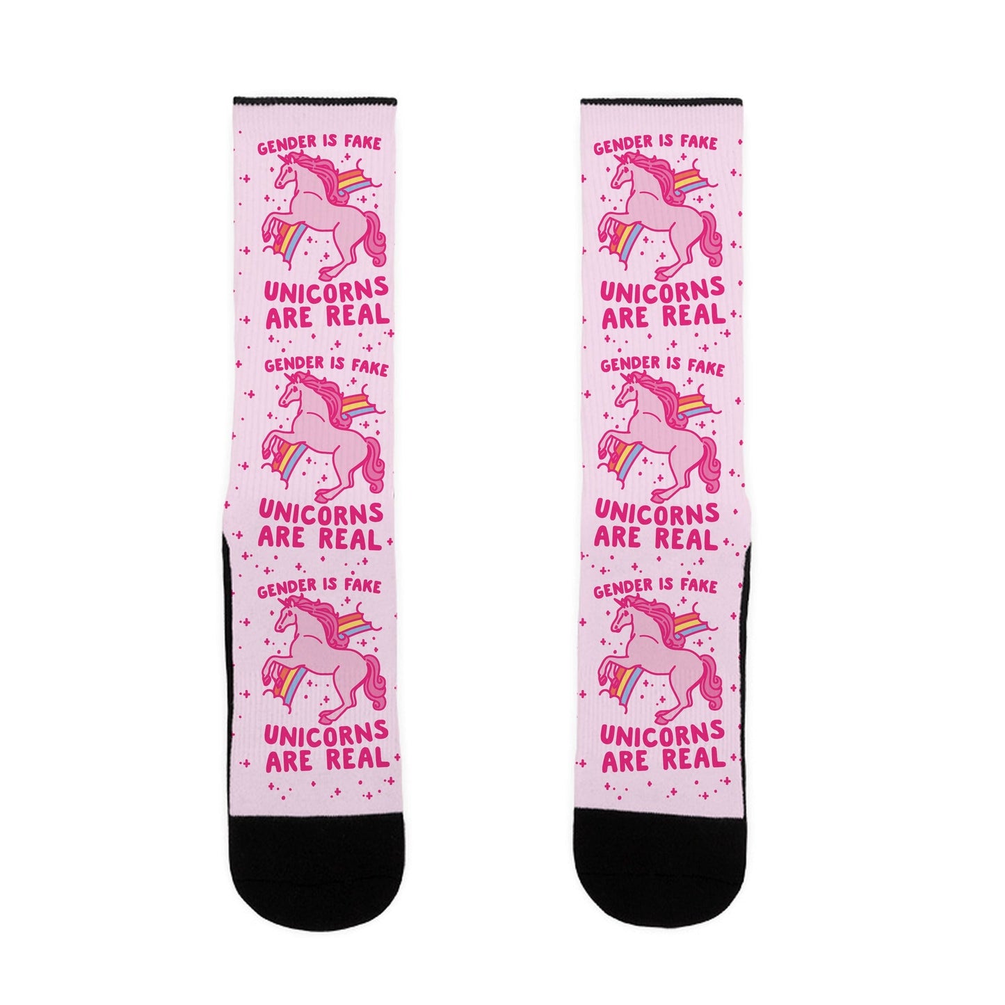 Gender Is Fake Unicorns Are Real Socks