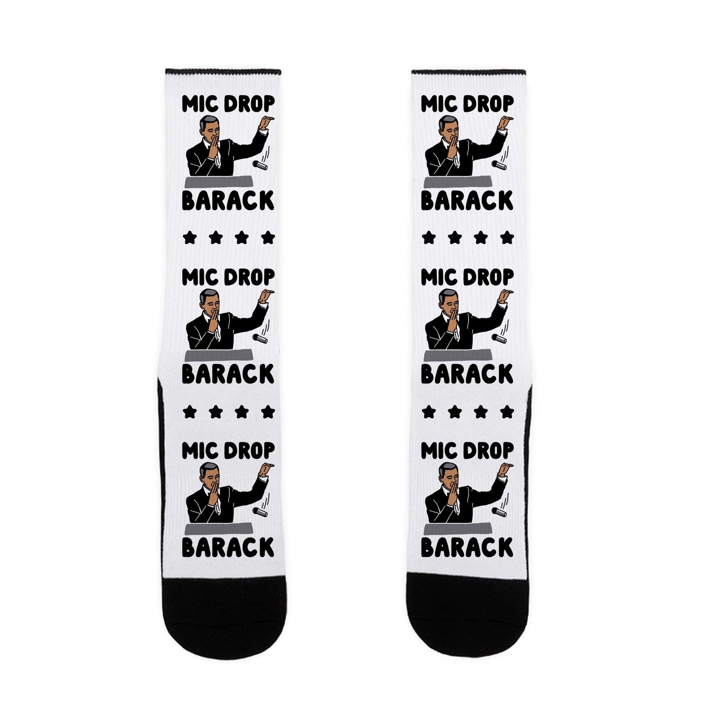 Mic Drop Barack Socks