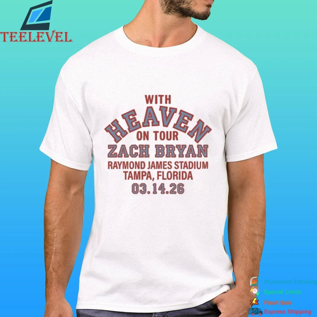 Zach Bryan With Heaven On Tour At The Raymond James Stadium In Tampa, Fl For Mar 14, 2026 Shirt