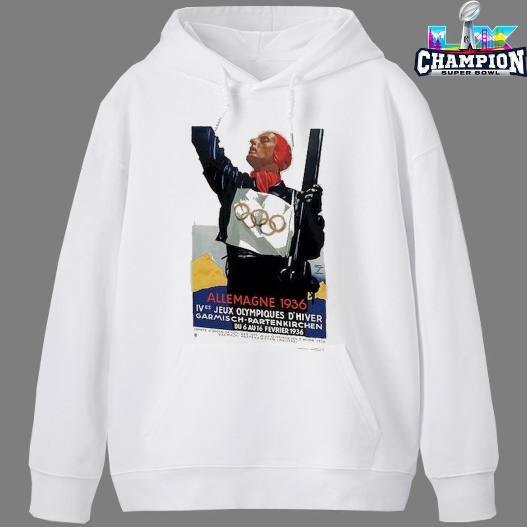 1936 Garmisch-Partenkirchen Games Olympic Heritage T-shirts