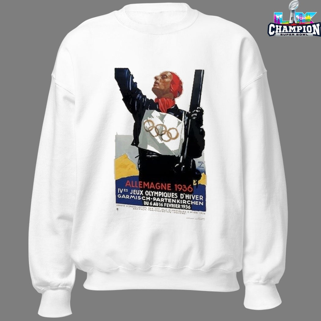 1936 Garmisch-Partenkirchen Games Olympic Heritage T-shirts