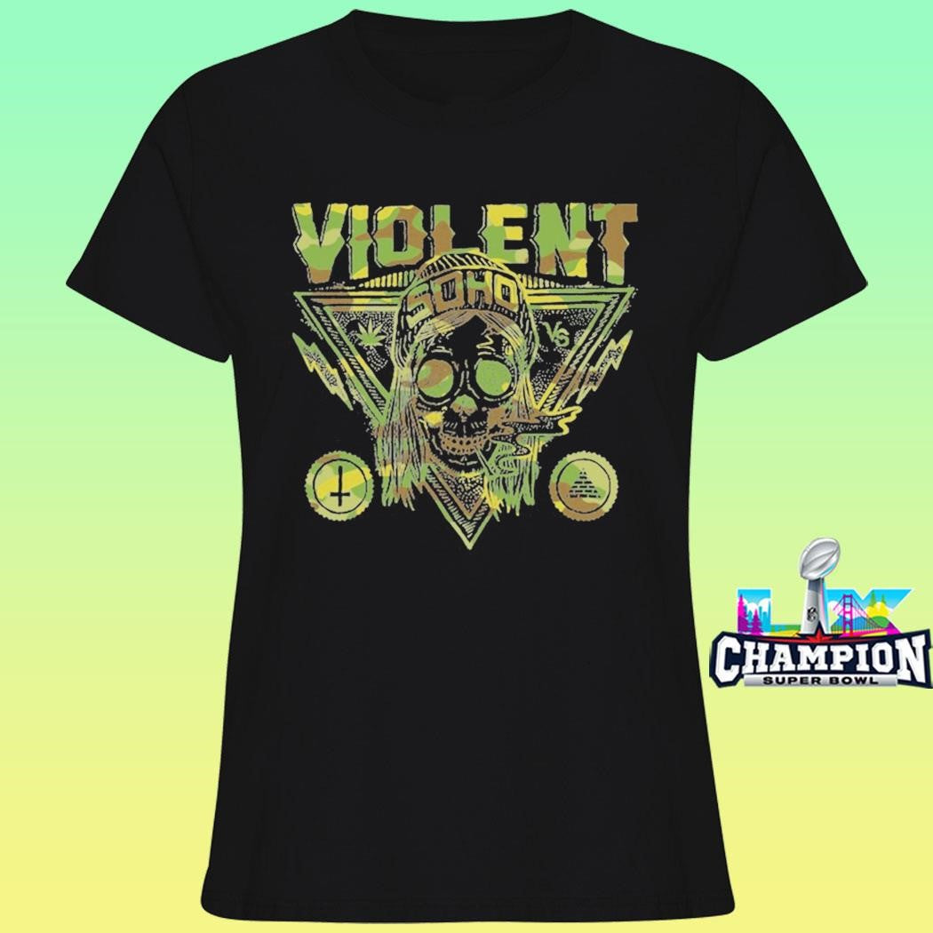 24hundred Camo Blazin Skull Shirt