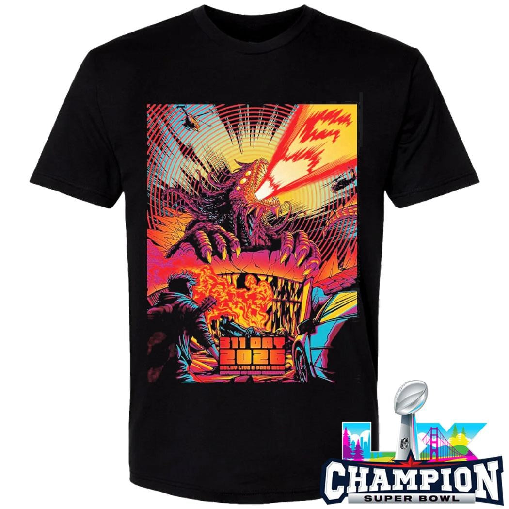 311 Day Las Vegas Nevada 2026 Merch Poster Dolby Live At Park Mgm On March 7-8 2026 Fire Monster Shirt
