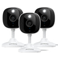 AOQEE 2K Cameras for Home Security-Outdoor/Indoor Camera for Dog/Cat/Pet/Nanny/Baby/Elderly, Color Night Vision, White Light, Siren, 24/7 SD Recordings, Works with Alexa, Plug in (C1-White-2pack-2.4G)