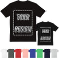 ISUNMEA Custom T-Shirts for Men Women, Personalized Photo Shirts Gift Design Your Own Customizable Tee with Text Logo