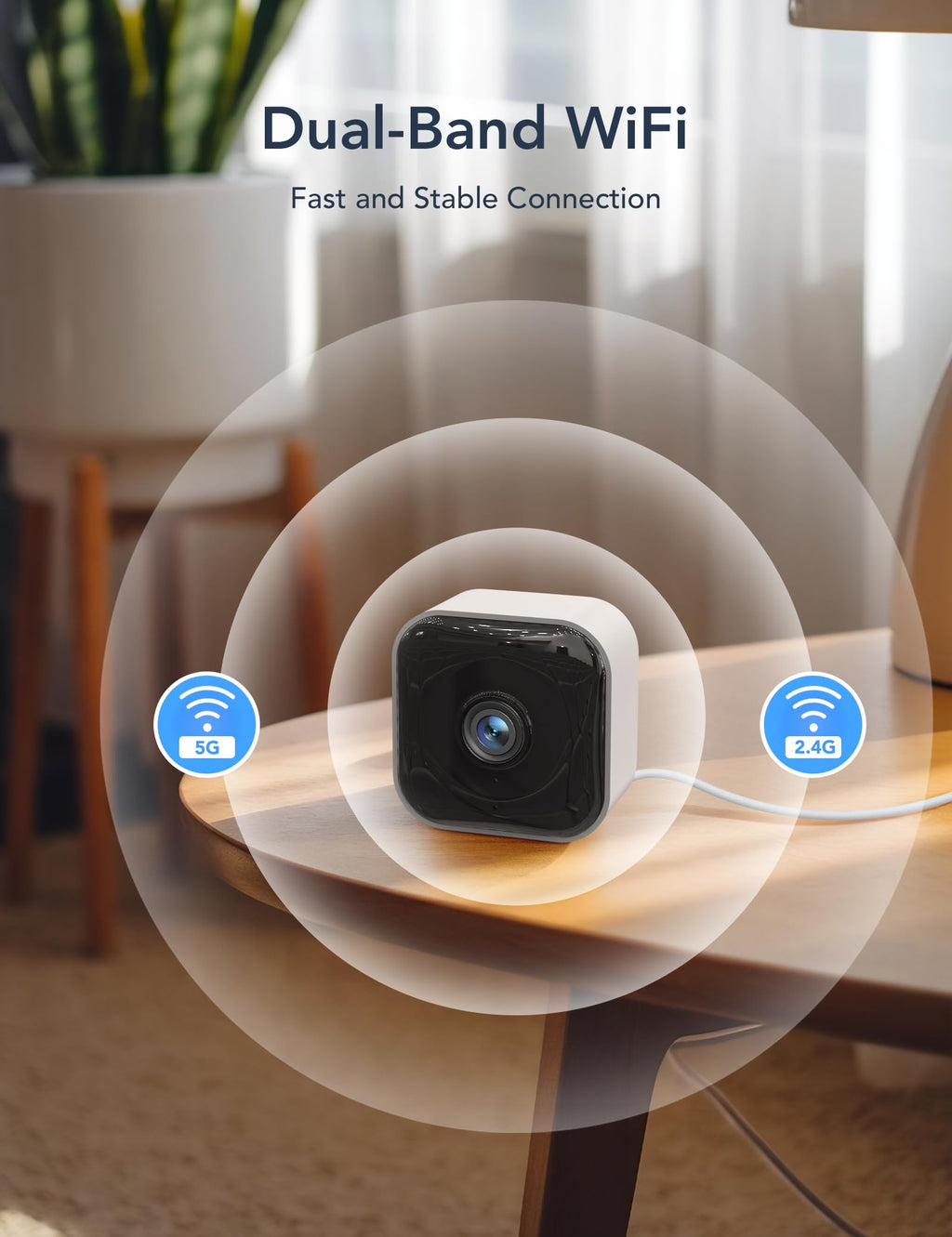 GNCC 2K Indoor Cameras for Home Security with Phone App, 2.4G/5G Mini Pet Cam w/Human/Motion/Sound Detection, Compatible with Alexa, Cloud Storage Optional, Fixed View, Plug-in, 2 Pack (Copy) (Copy) (Copy)