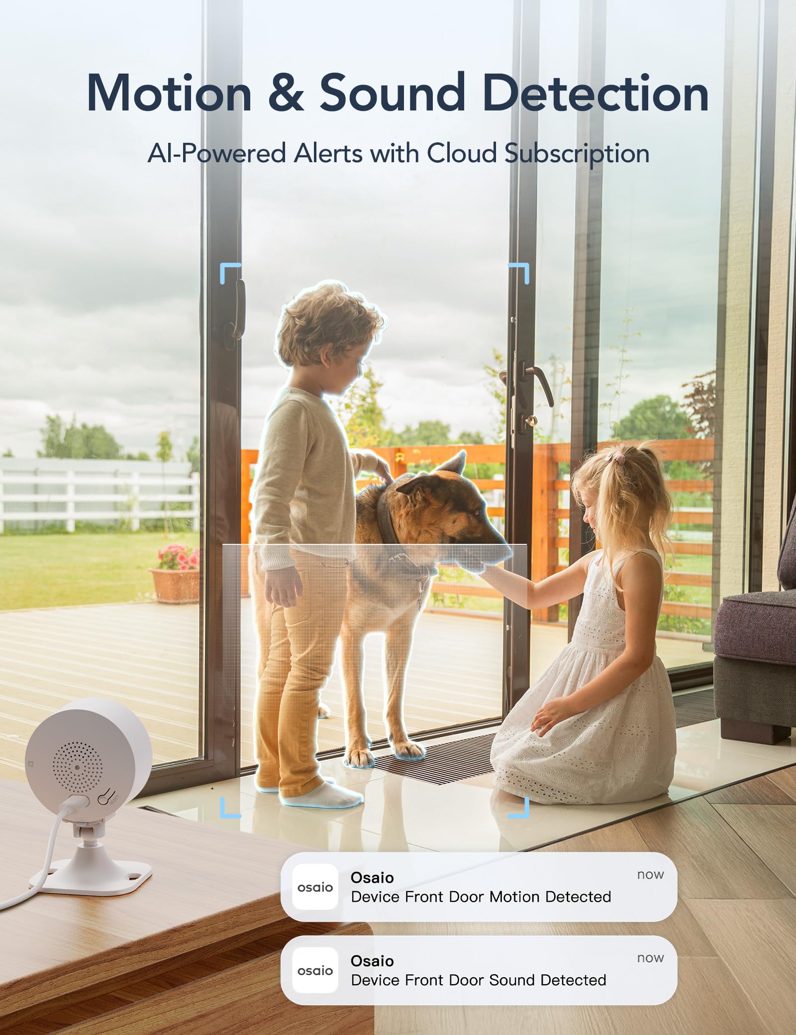GNCC 2.4GHz Indoor Security Camera, 1080P Home Camera for Pet Monitoring, Motion Detection, Two-Way Audio, IR Night Vision, Easy Install, Cloud Storage Subscription Required, No 5GHz Support(2-Pack)