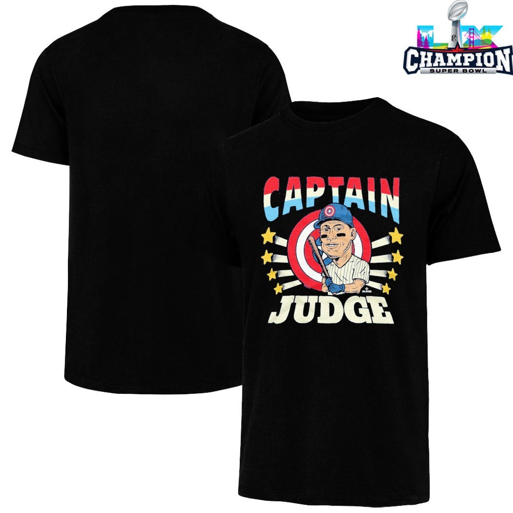 Aaron Judge x Captain America Caricature T-shirts