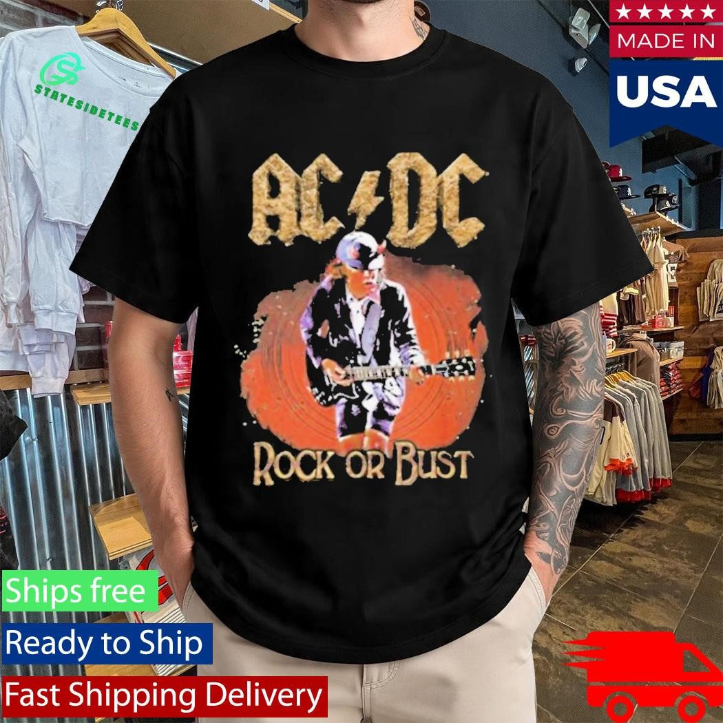 Acdc Rock Or Bust Double Sided Shirt