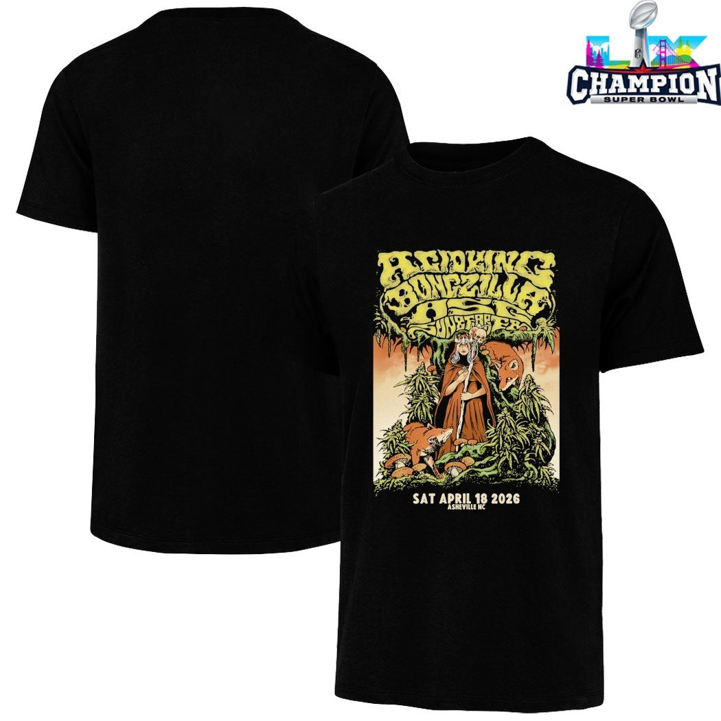 Acid King And Bongzilla Asheville NC On April 18 2026 T-Shirts