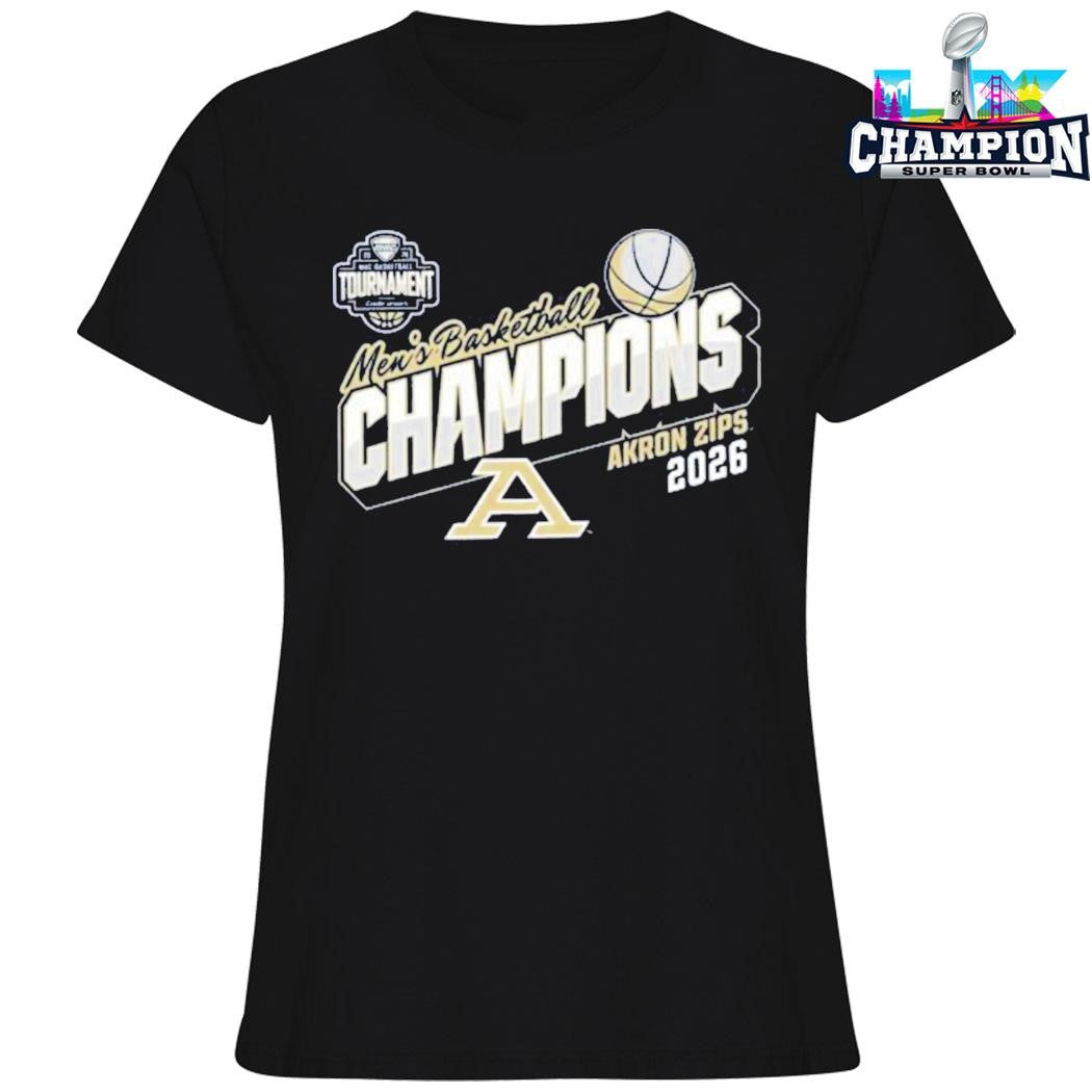 Akron Zips Men’s Basketball 2025 2026 Mac Tournament Champions Shirt